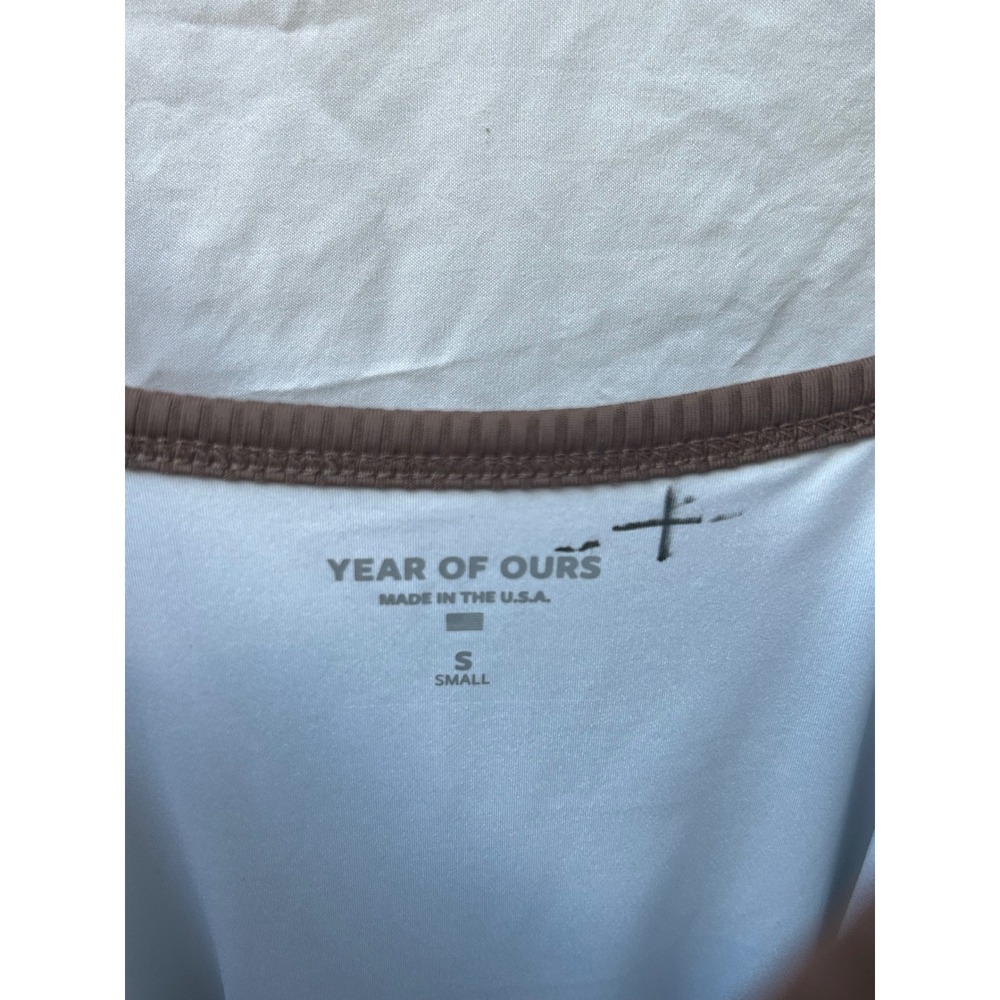 Year of Ours Ribbed Bustier Mini Dress Brown Spaghetti Strap Bodycon Size Small - Picture 5 of 7